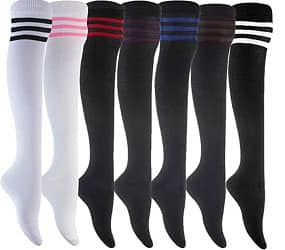 Lian LifeStyle Womens Adorable Thigh High Cotton Socks